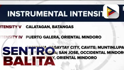 Télécharger la video: Occidental Mindoro, niyanig ng magnitude 5.8 na lindol; pagyanig, naramdaman din sa Metro Manila