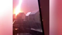 Watch this amazing footage of lightning striking a Sheffield house
