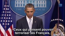 Barack Obama rend hommage à la France, après les attaques de Paris