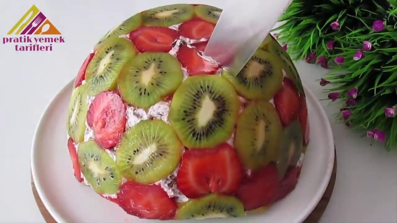 Çikolatalı Meyveli Pasta Tarifi Pişirmek YOK ❗ Dakikalar içinde PASTA TARİFİ  HERKES HAYRAN KALACAK