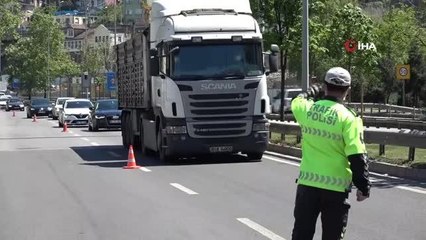 Trabzon'da bayram arifesinde yol denetimi