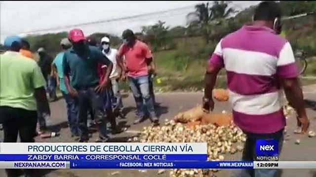 Productores de cebolla cierran nuevamente la vía - Nex Noticias