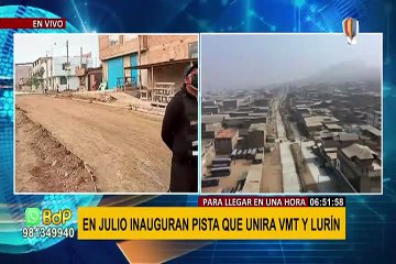 En julio se inaugurará importante avenida que unirá VMT con Lurín en menos de una hora