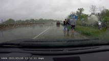 SUV Slides Off Highway in Ohio