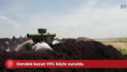 Kepçeyle hendek kazan teröristler böyle imha edildi!