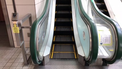 【古い三菱エスカレーター】名古屋銀行黒川支店 昇り  MITSUBISHI Escalator at Bank of Nagoya Kurokawa Branch in Japan