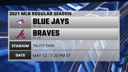 Blue Jays @ Braves Game Preview for MAY 12 -  7:20 PM ET