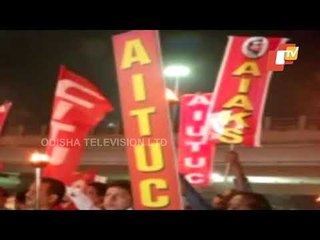 Left Parties Take Out Rally Ahead Of Bharat Bandh Tomorrow