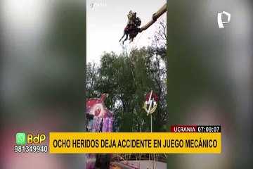 Ucrania: imprudencia en parque de diversiones dejó a ocho personas heridas