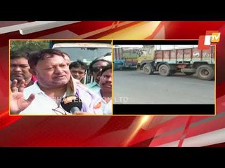 Congress' Block Road In Rourkela, Demands Ban On Heavy Vehicles