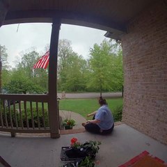 Flowers Smushed by Front Porch Face Plant