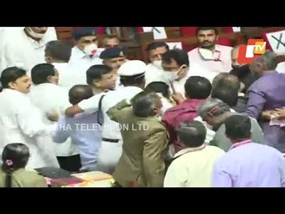 Ruckus In Karnataka Legislative Council As Congress MLCs Remove Deputy Chairman From Seat