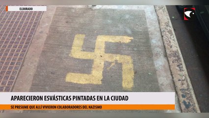 Aparecieron esvásticas pintadas en una ciudad de Misiones en la que se presume vivieron colaboradores del nazismo