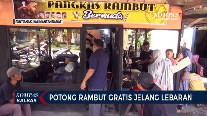 Jelang Lebaran, Warga Pontianak Barat Diberikan Pangkas Rambut Gratis