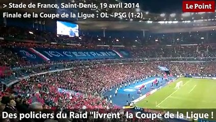 La Coupe de la Ligue "livrée" par un hélico du Raid !