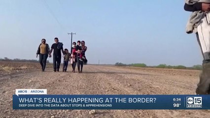 Data shows a slight increase in border apprehensions and a drop in children encounters