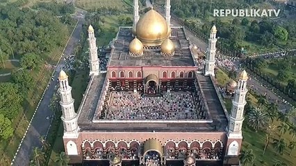 Masjid Kubah Emas Laksanakan Sholat Id dengan Prokes