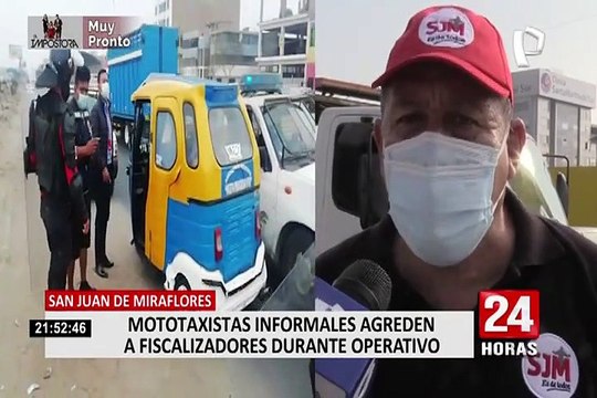 SJM: mototaxistas agreden a personal de fiscalización durante operativo
