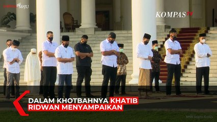 Momen Jokowi dan Ibu Iriana Salat Id, Dipimpin Anggota Paspampres