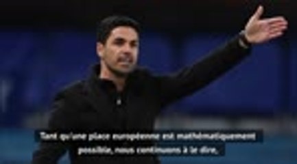 36e j. - Arteta : "Tant qu'une place européenne est mathématiquement possible..."