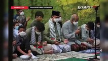 Potret Anies Salat Id, Kenakan Syal Bendera Indonesia dan Palestina