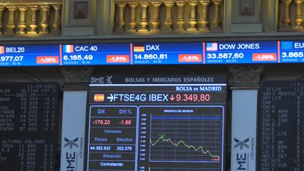 La bolsa española mantiene retrocesos cercanos al 2 % en sintonía con Europa