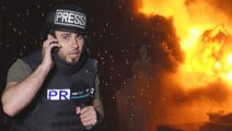 TRT Arabi muhabiri, canlı yayın esnasında İsrail'in bombalı saldırısına yakalandı