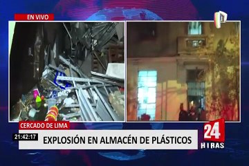 Download Video: Cercado de Lima: explosión en almacén de plásticos deja varias casas afectadas