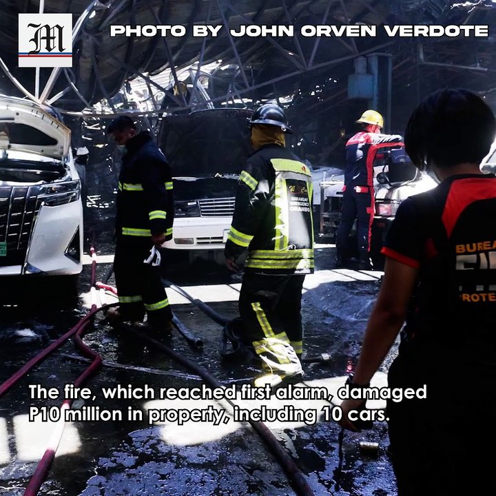 WATCH: Autoshop fire