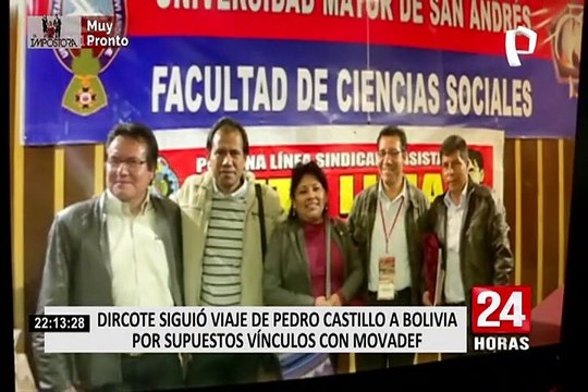 Dircote siguió viaje de Pedro Castillo a Bolivia por supuestos vínculos con Movadef