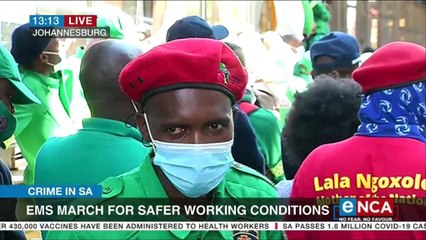 EMS workers march for safer working conditions