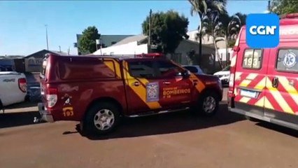 Mulher tem mão esquerda esmagada por um cilindro, na Rua Paraguai, no Bairro Alto Alegre