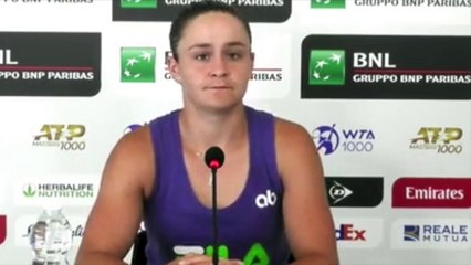 WTA - Rome 2021 - Ashleigh Barty : "Typically you'd move quite seamlessly from here to Paris, kind of structure your days"
