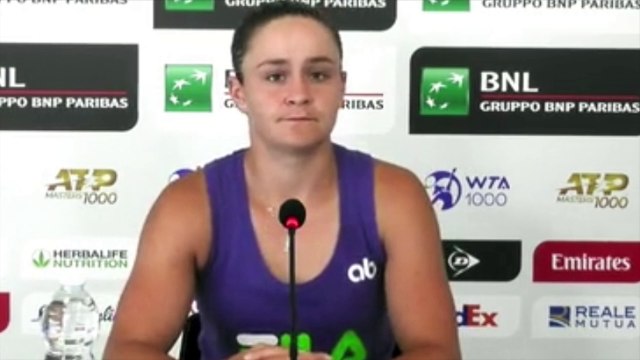 WTA - Rome 2021 - Ashleigh Barty : Typically you'd move quite seamlessly from here to Paris, kind of structure your days