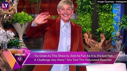 Ellen DeGeneres Announces Exit From Her Long-Running Talk Show After 19 Years