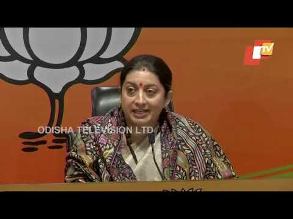 Smriti Irani Addresses Media On BJP’s Victory In Local Body Polls