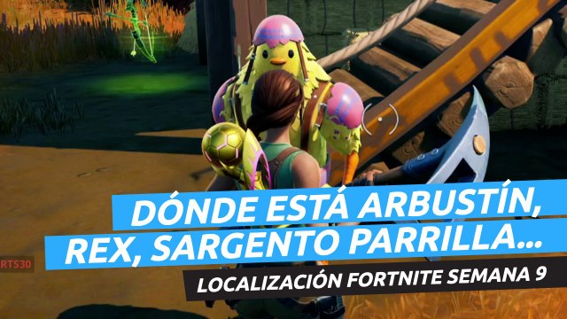 Dónde está Arbustin, Rex, Cocomandante y Sargento Parrilla en Fortnite temporada 6 - localizaciones semana 9