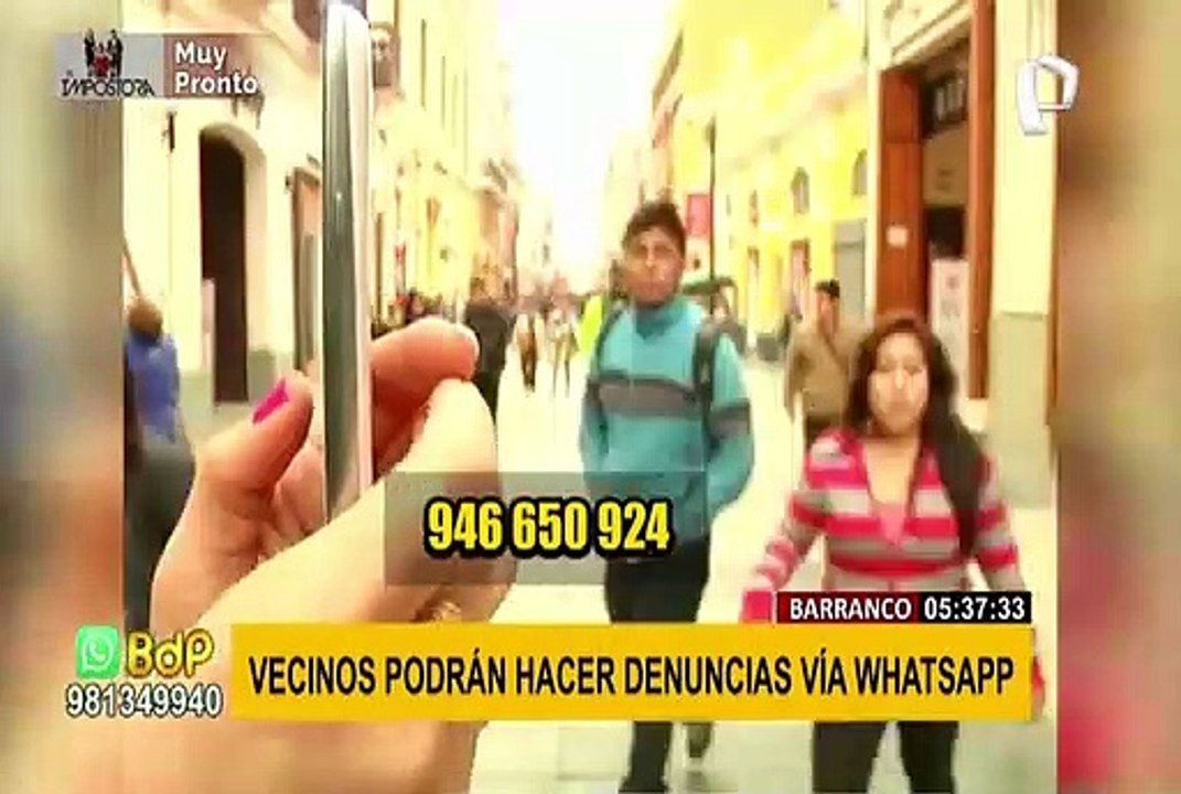 Barranco: vecinos podrán realizar denuncias virtuales por WhatsApp