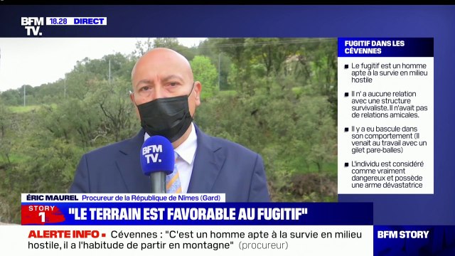 Eric Maurel, procureur de la République de Nîmes: Le terrain est favorable à un fugitif