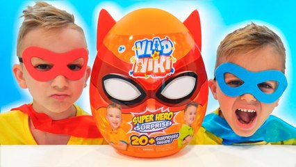 Vlad and Niki Superhero Surprise Eggs with Toys - Dinosaur Story