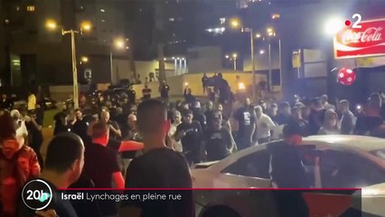 Israël-Palestine : près de Tel-Aviv, une scène de lynchage en pleine rue