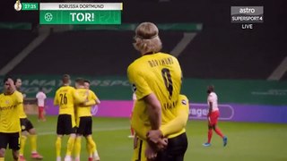 Erling Braut Haaland Goal - RB Leipzig vs Borussia Dortmund 0-2 13/05/2021