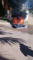 Se incendia una moto en La Habana