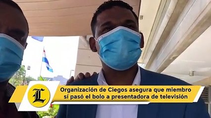 Download Video: Organización de Ciegos asegura que miembro sí pasó el bolo a presentadora de televisión