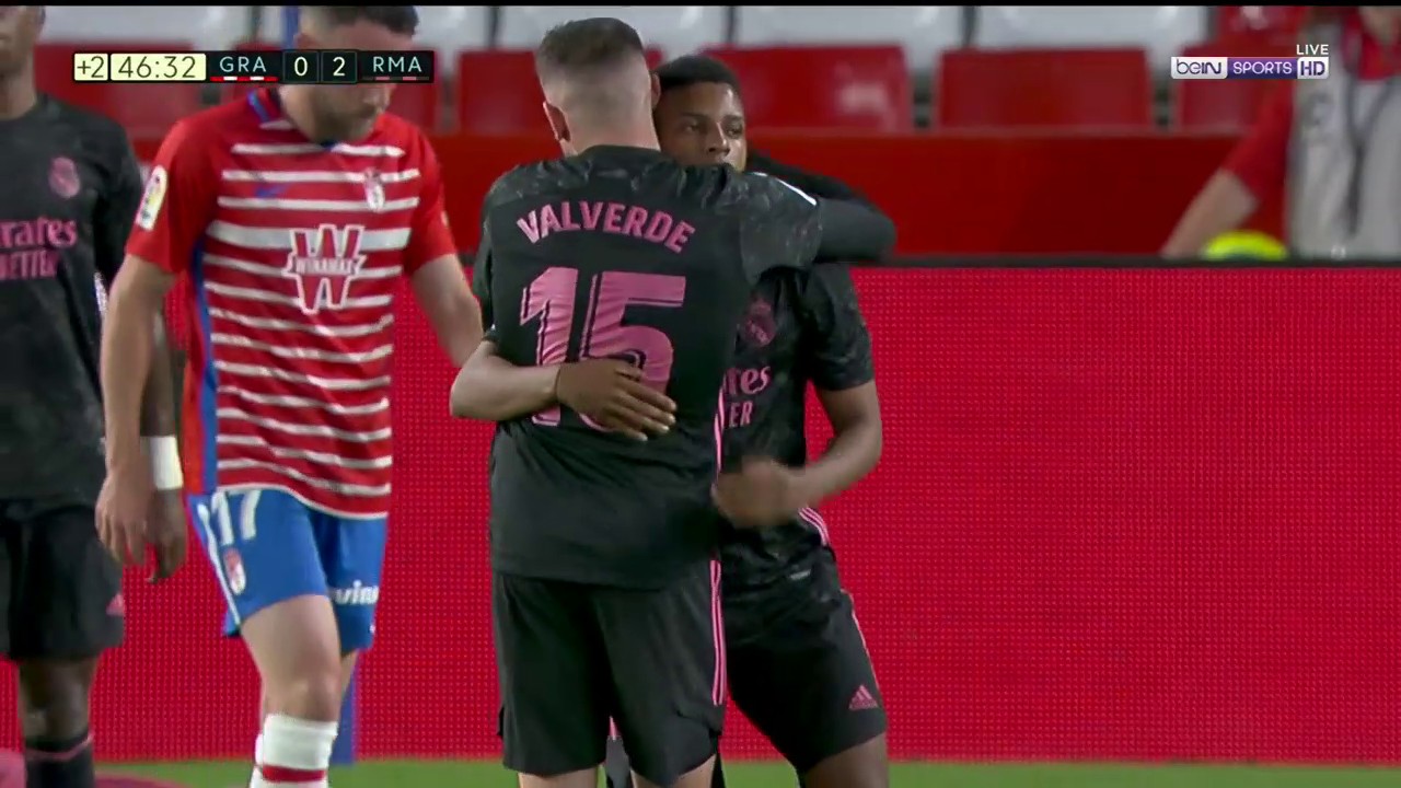 RODRYGO DOUBLES REAL MADRID'S LEAD IN GRANADA