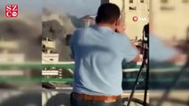El-Şuruk Kulesi'nin vurulma anına ait yeni görüntüler ortaya çıktı