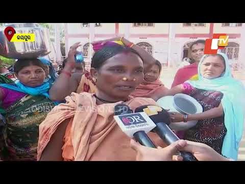 Locals In Jeypore Protest At Block Office Demanding Drinking Water