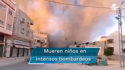 Suman 103 palestinos muertos por bombardeos israelíes, incluyendo 27 niños