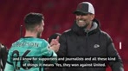 The perfect time to win at Old Trafford - Klopp