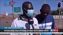 Tensions mounting over building site in Soweto